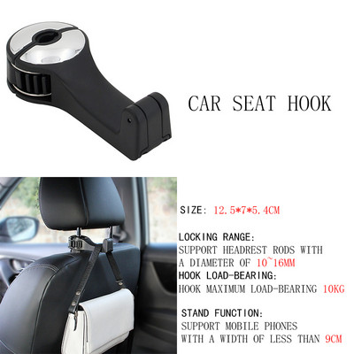 Pentru Tesla Model 3/Y/X/S 2 buc. Depozitare cârlig pentru scaun auto Accesorii auto portabile pentru interior Model3 Depozitare cârlig pentru agățat