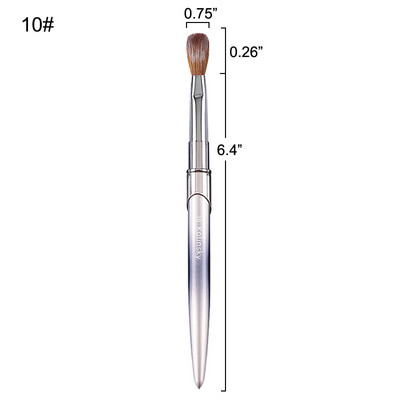 100% Kolinsky akrilna četkica za nanošenje akrila Alat za manikuru s okruglom glavom i naboranom četkom za nokte
