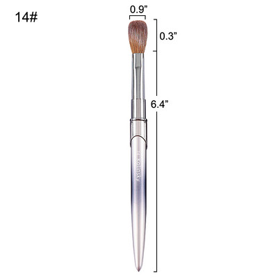 100% Kolinsky akrilna četkica za nanošenje akrila Alat za manikuru s okruglom glavom i naboranom četkom za nokte
