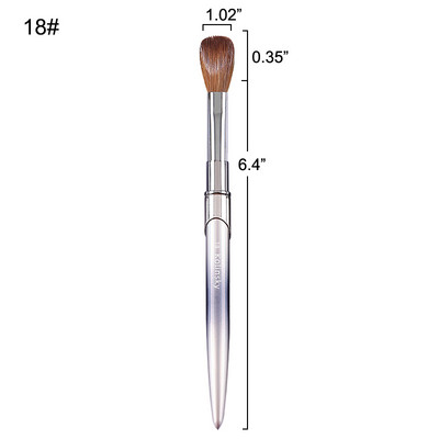 100% Kolinsky akrilna četkica za nanošenje akrila Alat za manikuru s okruglom glavom i naboranom četkom za nokte