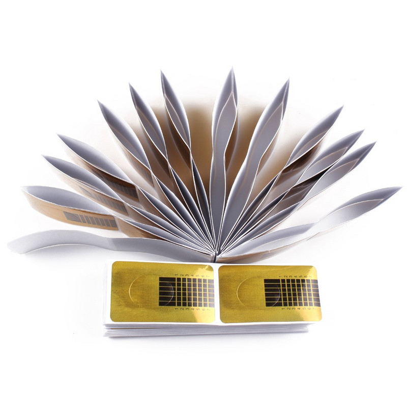 Finger Angel 50/100/500PCS Forme za nokte Nail Art Guide Papir Curve Nails Gel UV Extension Alat za francusku DIY manikuru Chablon Form