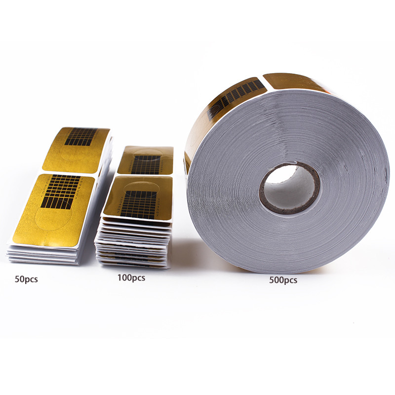 Finger Angel 50/100/500PCS Forme za nokte Nail Art Guide Papir Curve Nails Gel UV Extension Alat za francusku DIY manikuru Chablon Form