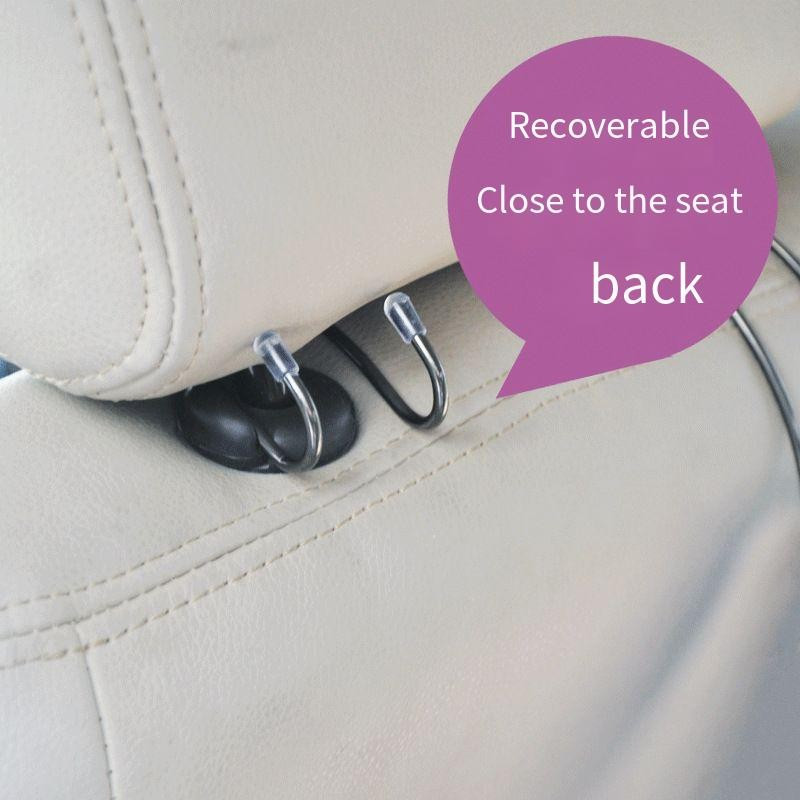 Accesorii auto Akzz Carlig mașină solid din oțel inoxidabil cârlig dublu de depozitare pentru spătarul scaunului auto pentru încărcare