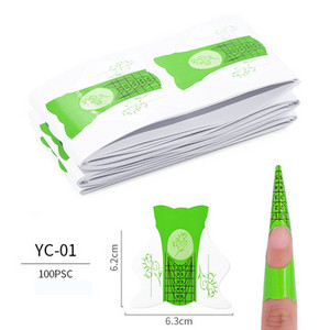 Moda 100 buc/lot formă de unghii colorată cu forme de fluture de albină pentru extensie de unghii acrilice tavă de hârtie instrumente de salon de manichiură