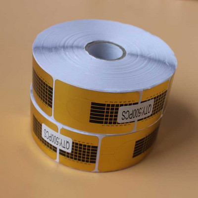 1 tekercs (300/500db) Körömforma Tippek Útmutató Hosszabbító matrica akril UV gélhez Színes körömlakk Curl Form Öntapadó forma