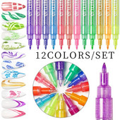 Marker Pen Köröm Horog Liner Manikűr eszköz Graffiti Gel Pen Paining Liner Nail Art Ceruza Nail Art Rajztoll