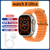 2023 Smart Watch Ultra Series 8 NFC Smartwatch 49mm Ανδρικά Γυναικεία Κλήση Bluetooth Αδιάβροχη ασύρματη φόρτιση οθόνη HD για Apple