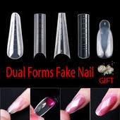 Dual Forms Nails Diamond System UV Acrylic Mold Quick Building Poly UV Gel Extension False Nail DIY Upper Forms