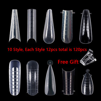 Dual Forms Nails Diamond System UV Acrylic Mold Quick Building Poly UV Gel Extension False Nail DIY Upper Forms