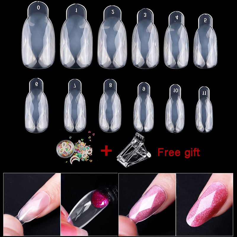 Dvostruki oblici noktiju Dijamantni sustav UV akrilni kalup Brza izrada poli UV gel ekstenzija Umjetni nokti DIY gornji oblici