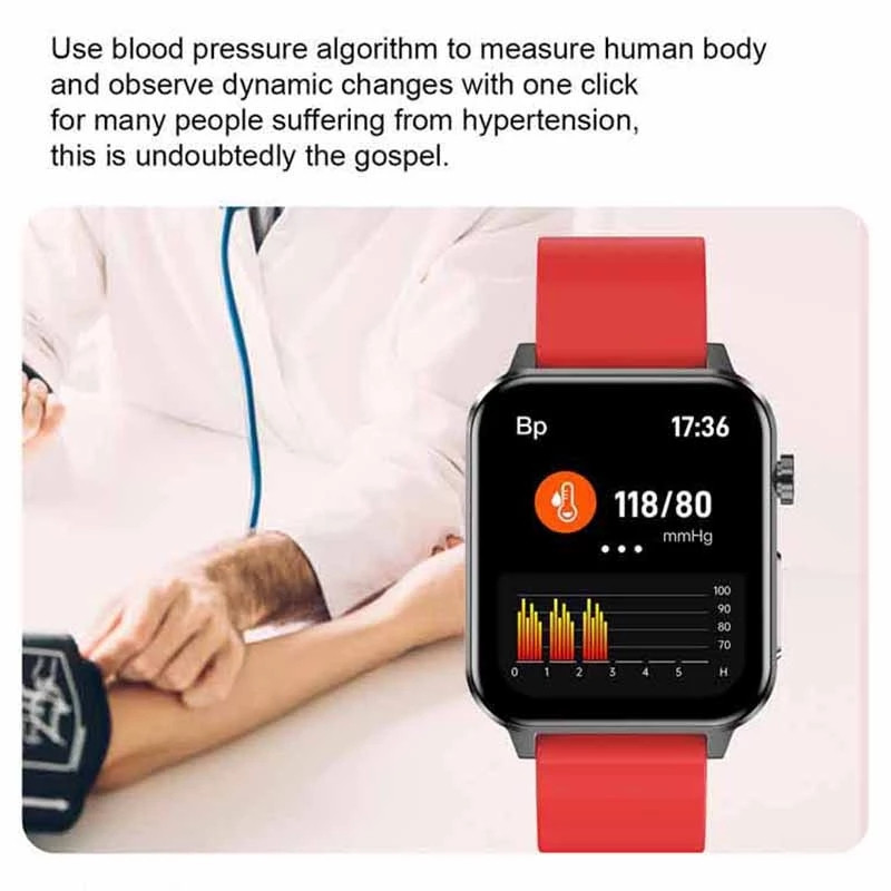 Ceas inteligent E86 Apel Bluetooth Monitor de ritm cardiac Monitor de tensiune arterială ECG Fitness Tracker Brățară sport IP68 Smartwatch rezistent la apă