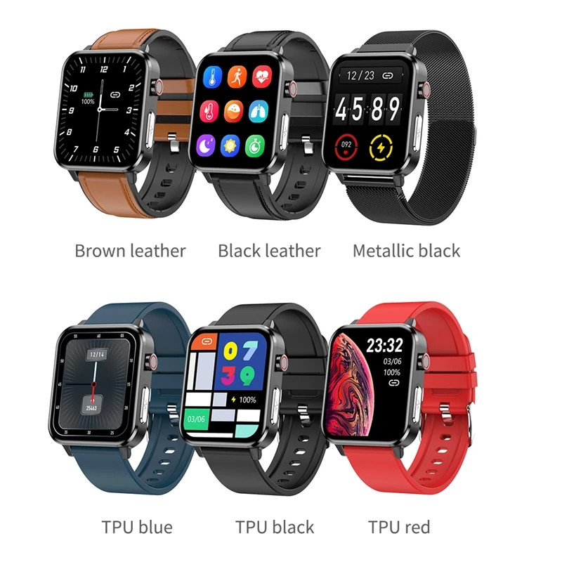 Ceas inteligent E86 Apel Bluetooth Monitor de ritm cardiac Monitor de tensiune arterială ECG Fitness Tracker Brățară sport IP68 Smartwatch rezistent la apă