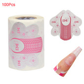 100 kom leptir oblika samoljepljive ladice za papir za nail art profesionalni alat za manikuru dekoracija lažnih noktiju ekstenzija noktiju za nokte