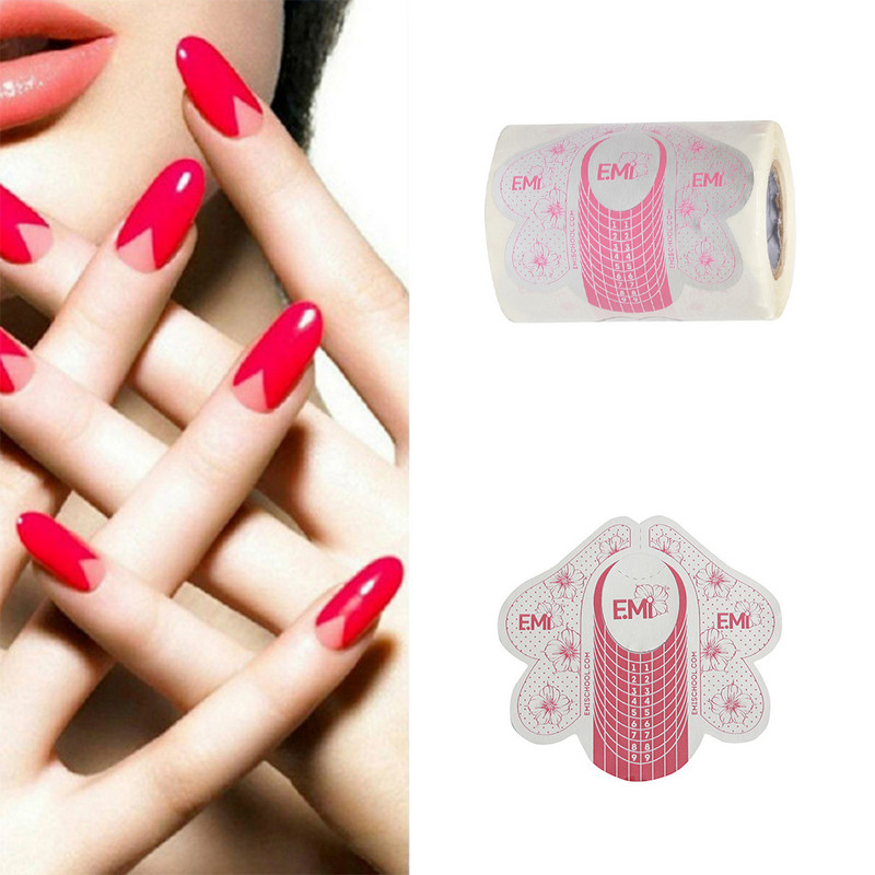 100 kom leptir oblika samoljepljive ladice za papir za nail art profesionalni alat za manikuru dekoracija lažnih noktiju ekstenzija noktiju za nokte