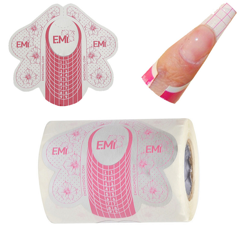 100 kom leptir oblika samoljepljive ladice za papir za nail art profesionalni alat za manikuru dekoracija lažnih noktiju ekstenzija noktiju za nokte