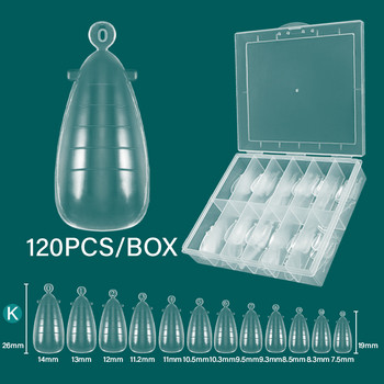FILI 120PCS/BOX Форма за бързо изграждане Двойни форми Система за удължаване на ноктите Поли UV гел Накрайници за форми Акрилни горни форми за горна форма за нокти