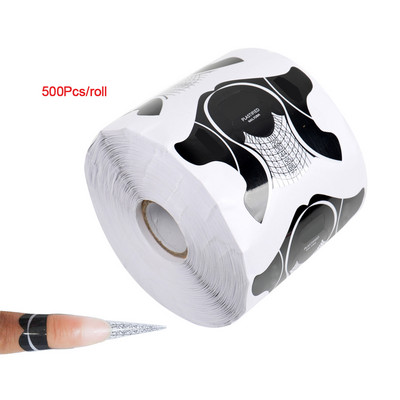 ANGNYA 20/50/100/500 buc. Noi din plastic aliat, forma de păr negru, forme de unghii, extensie pentru arta unghiilor, sfaturi franceze, instrumente de manichiură, gel UV