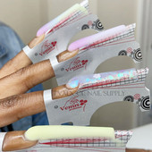 Sfaturi pentru forma de unghii franceze acrilice sculptate Autocolante pentru ghidare de extensie cu gel UV Adeziv de hârtie pentru ghidare pentru bucle Instrument de manichiură DIY pentru arta unghiilor