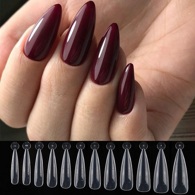 MSHARE Molde F1 Unghii cu forme duble Curvatura C Bailarina Vârfuri de unghii cu migdale rusești Gel acrilic Forma arcuită superioară 12 Dimensiune 120 buc