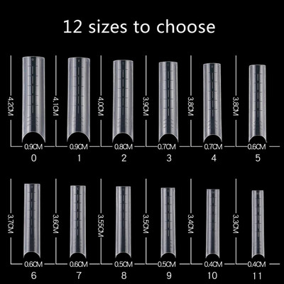 MSHARE Molde F1 Unghii cu forme duble Curvatura C Bailarina Vârfuri de unghii cu migdale rusești Gel acrilic Forma arcuită superioară 12 Dimensiune 120 buc
