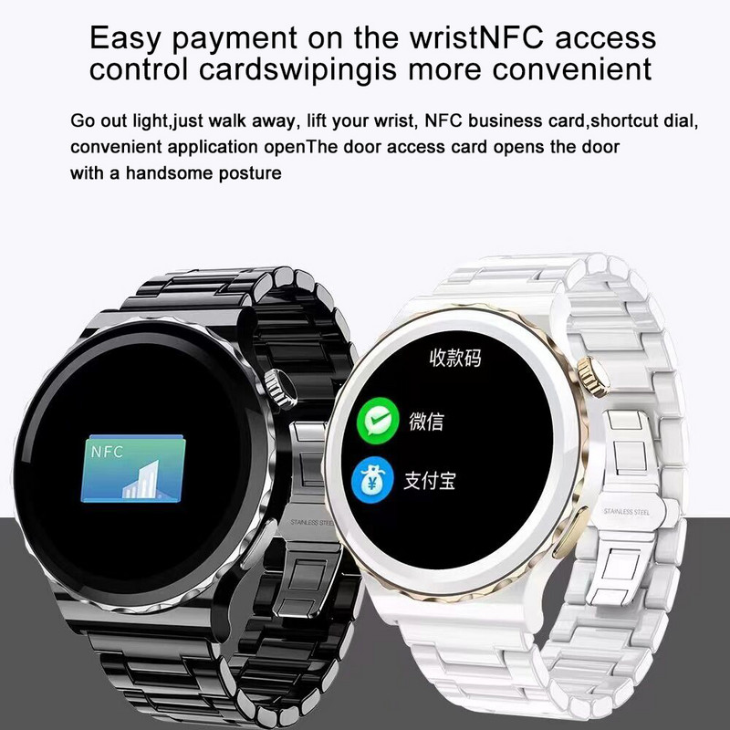 Novi NFC pametni sat za muškarce GT3 Pro AMOLED 360*360 HD ekran, otkucaji srca Bluetooth poziv, vodootporan ženski pametni sat za Huawei