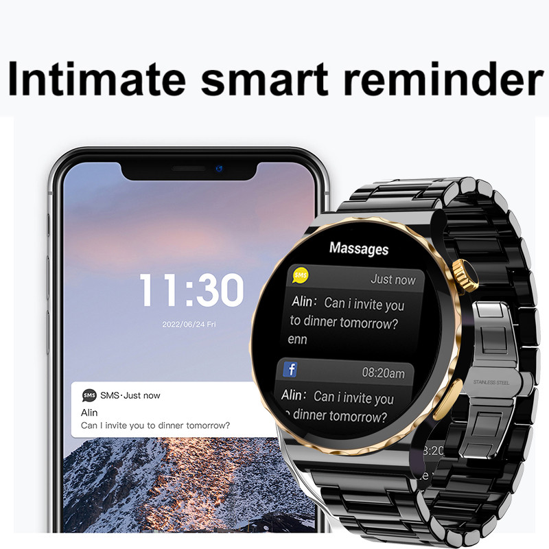 Novi NFC pametni sat za muškarce GT3 Pro AMOLED 360*360 HD ekran, otkucaji srca Bluetooth poziv, vodootporan ženski pametni sat za Huawei
