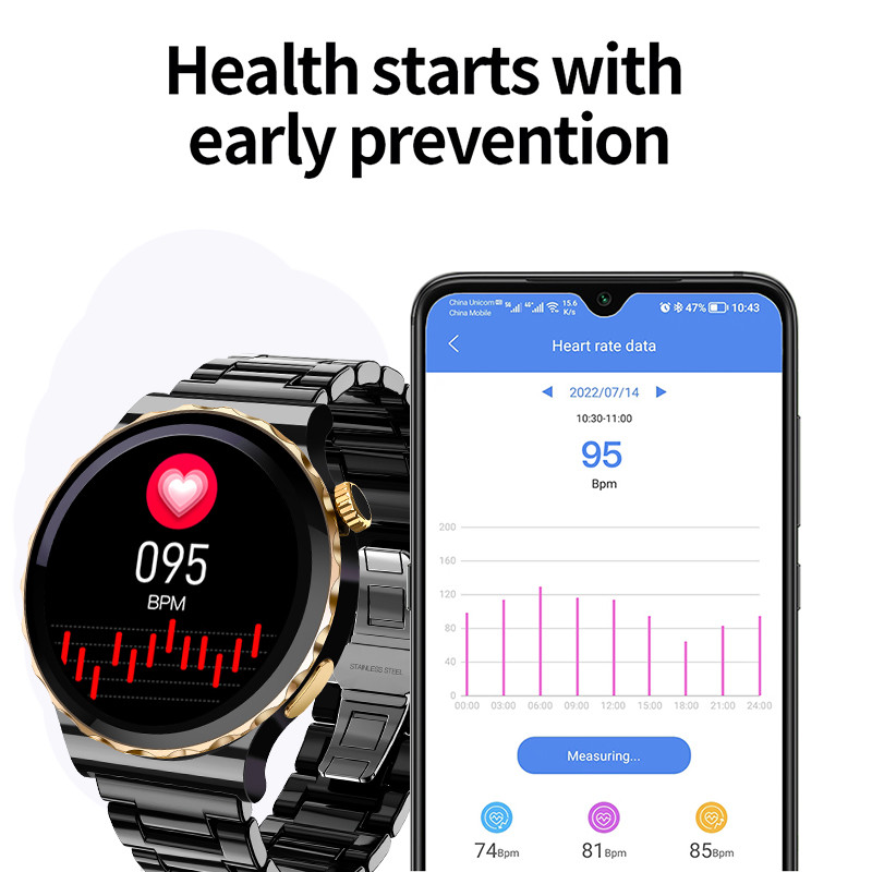 Novi NFC pametni sat za muškarce GT3 Pro AMOLED 360*360 HD ekran, otkucaji srca Bluetooth poziv, vodootporan ženski pametni sat za Huawei