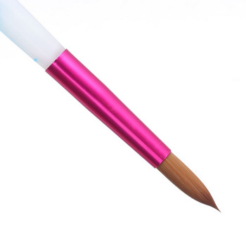 1PC Дамски UV гел Builder Nail Art Acylic Powder Tool Pen Carving Четка за рисуване на нокти Sable Маникюр