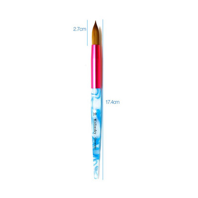 1 buc pentru femei UV Gel Builder Nail Art Pudră acilic Instrument Pen Carving Sable Nail Pick Penie Manichiură