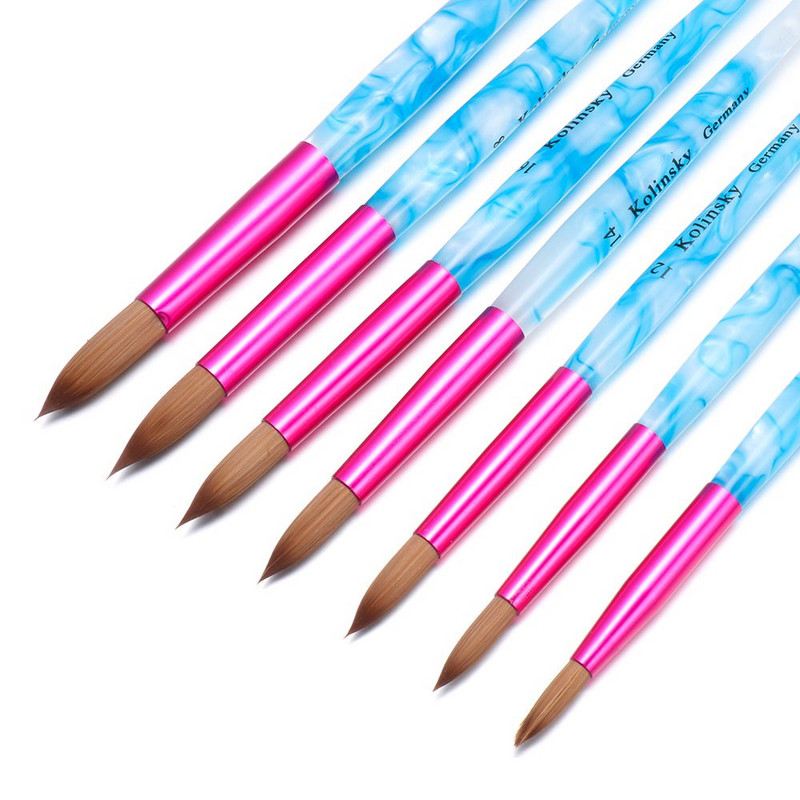 1 buc pentru femei UV Gel Builder Nail Art Pudră acilic Instrument Pen Carving Sable Nail Pick Penie Manichiură