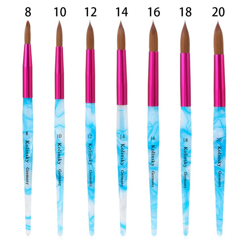 1 buc pentru femei UV Gel Builder Nail Art Pudră acilic Instrument Pen Carving Sable Nail Pick Penie Manichiură