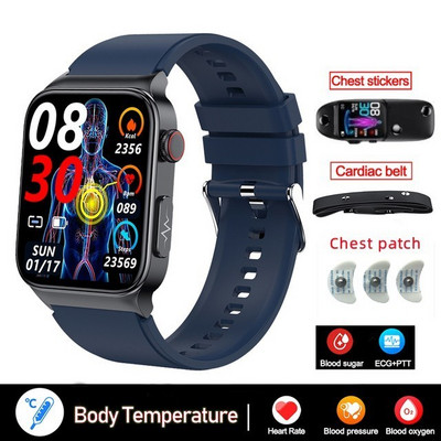 Inteligentné neinvazívne hodinky s viacerými režimami cvičenia, meraním hladiny glukózy v krvi, telesnej teploty, EKG, HRV a ďalšími monitorovacími údajmi 2022