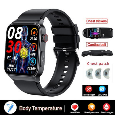 Inteligentné neinvazívne hodinky s viacerými režimami cvičenia, meraním hladiny glukózy v krvi, telesnej teploty, EKG, HRV a ďalšími monitorovacími údajmi 2022