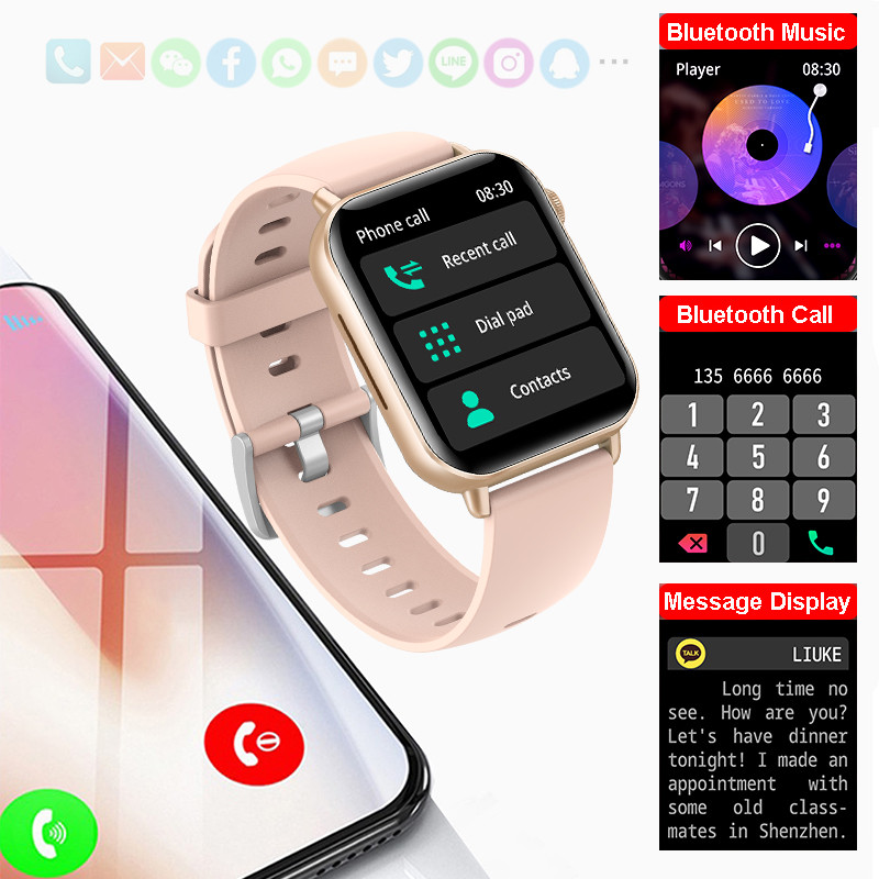 Ceas inteligent nou 2023, femei, bărbați, ceas inteligent, apel Bluetooth, ceas inteligent pentru Android IOS, tracker fitness, sport, ceas inteligent G89