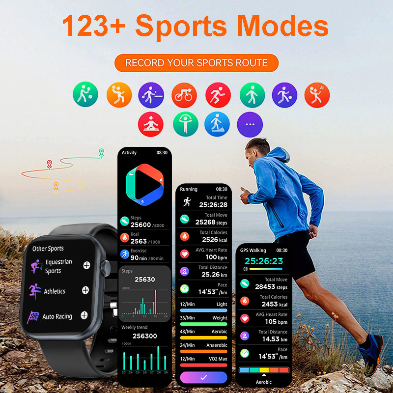 Ceas inteligent nou 2023, femei, bărbați, ceas inteligent, apel Bluetooth, ceas inteligent pentru Android IOS, tracker fitness, sport, ceas inteligent G89