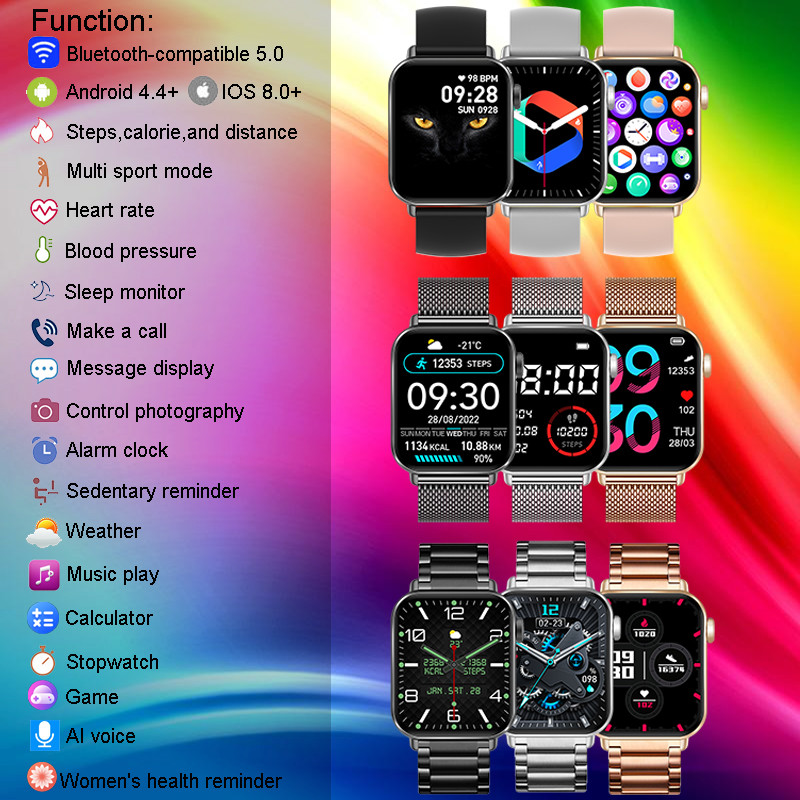 Ceas inteligent nou 2023, femei, bărbați, ceas inteligent, apel Bluetooth, ceas inteligent pentru Android IOS, tracker fitness, sport, ceas inteligent G89