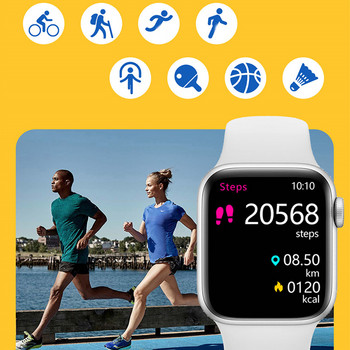 Музикален контрол Смарт часовник Мъже Жени Bluetooth разговор 2023 Нови мулти-спортни режими Интелигентен часовник Монитор на пулса Часовници Серия 8 IWO