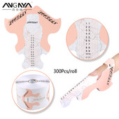 ANGNYA Sfaturi franțuzești pentru forma de unghii Acrilic UV Gel Extensie Curl Form Nail Builder Gel autocolant Ghid pentru matriță Accesorii pentru salon de manichiură