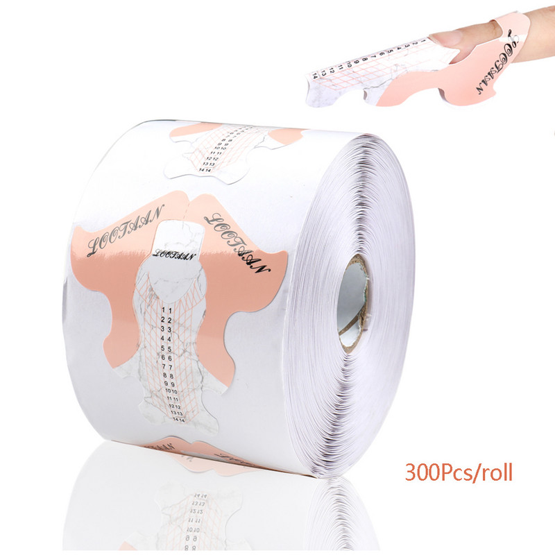 ANGNYA Sfaturi franțuzești pentru forma de unghii Acrilic UV Gel Extensie Curl Form Nail Builder Gel autocolant Ghid pentru matriță Accesorii pentru salon de manichiură