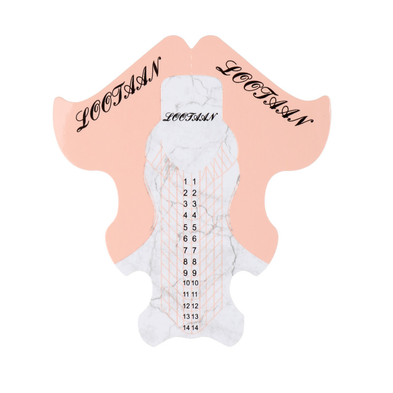 ANGNYA Sfaturi franțuzești pentru forma de unghii Acrilic UV Gel Extensie Curl Form Nail Builder Gel autocolant Ghid pentru matriță Accesorii pentru salon de manichiură