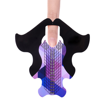 100 buc. Forme de hârtie în formă de romb stiletto pătrate, autoadezive, franceză, autocolant, gel de ghidare, vârfuri acrilice, curbă de extensie