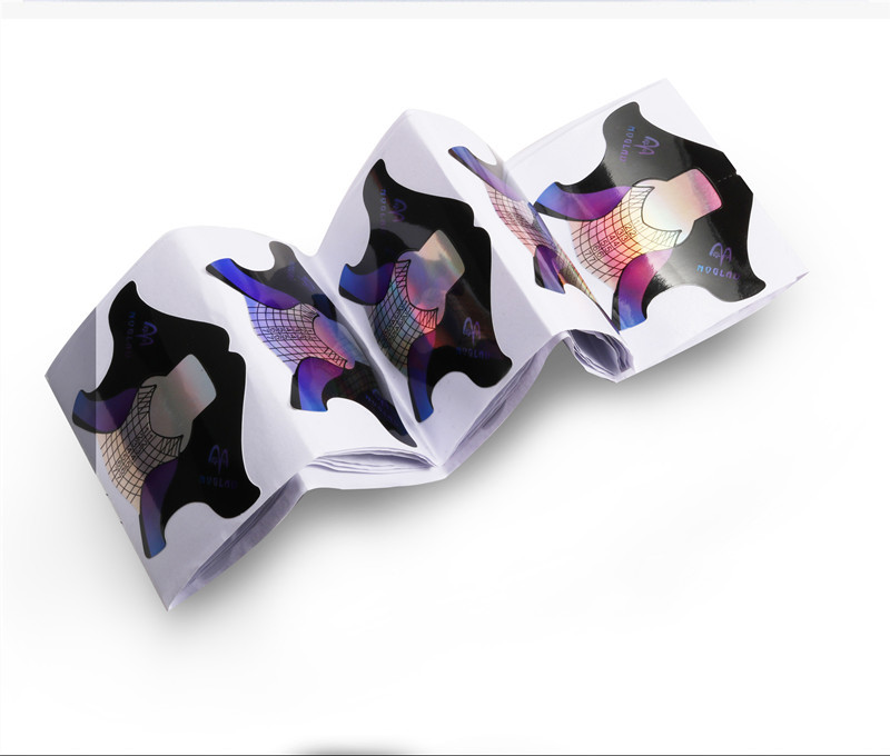 100 komada Fish Shape Nail Art Francuski akrilni UV gel savjeti Extension Builder Form Guide Šablona Alat za manikuru