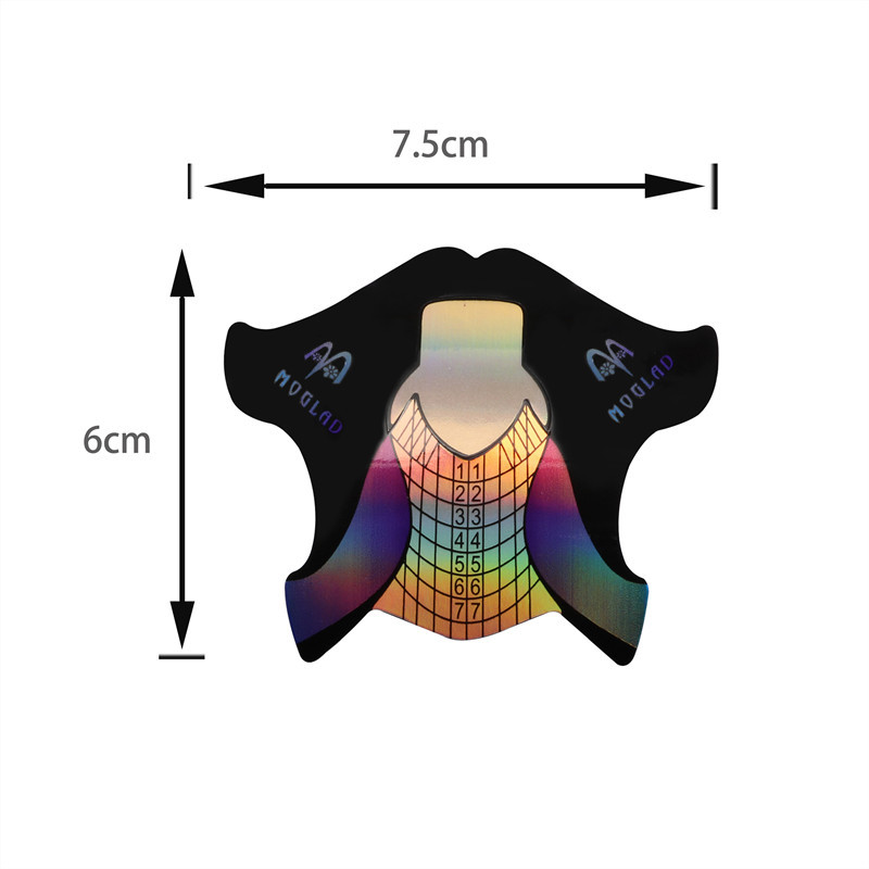 100 komada Fish Shape Nail Art Francuski akrilni UV gel savjeti Extension Builder Form Guide Šablona Alat za manikuru