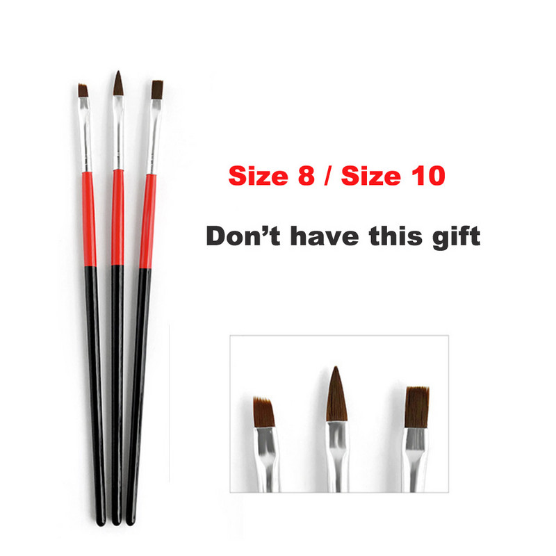 UsiDaer akrilna četka za nokte Kolinsky, drvena ručka i kristal od prirodne kose, alat za rezbarenje s metalnim krajem za crtanje na noktima