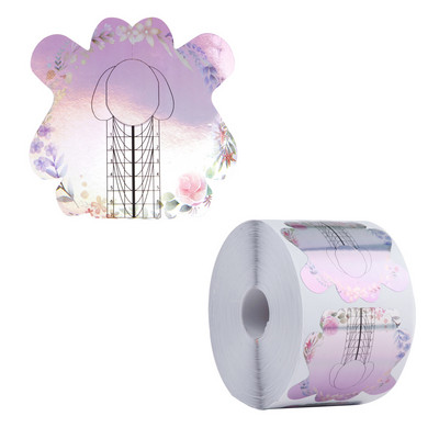 500 buc Extensie Unghii Sfaturi Mucegai Acrilic Forme Inferioare Hârtii Gel Constructii Șablon Manichiură Fibră Instrument franceză