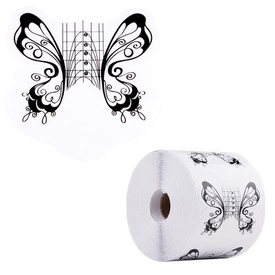 500 buc Extensie Unghii Sfaturi Mucegai Acrilic Forme Inferioare Hârtii Gel Constructii Șablon Manichiură Fibră Instrument franceză