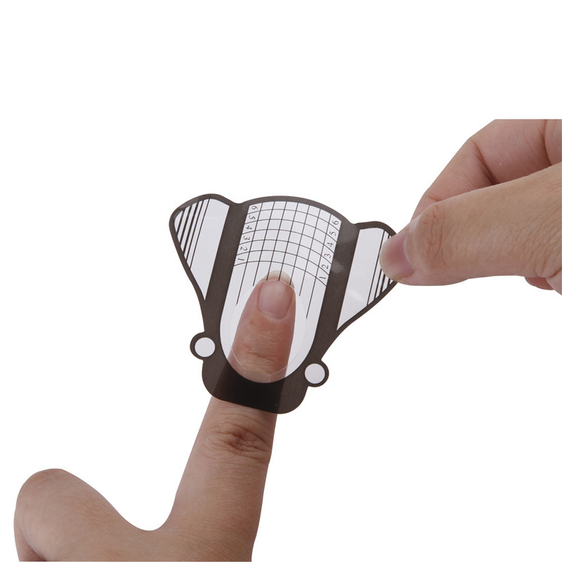 500 buc Extensie Unghii Sfaturi Mucegai Acrilic Forme Inferioare Hârtii Gel Constructii Șablon Manichiură Fibră Instrument franceză