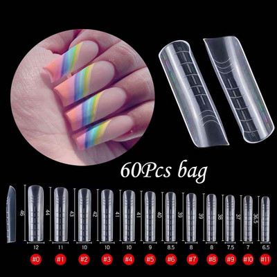 Oblici za nokte Produžavanje prstiju Lažni kalupi za nokte Puno pokrivanje Brza izgradnja Poli gel sustav za nokte DIY Art Tips Decoration