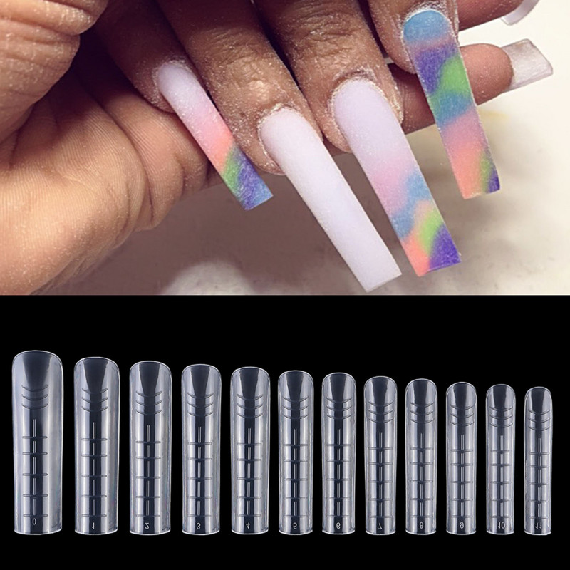 Oblici za nokte Produžavanje prstiju Lažni kalupi za nokte Puno pokrivanje Brza izgradnja Poli gel sustav za nokte DIY Art Tips Decoration