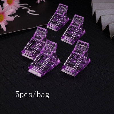 Akril körömcsúcsok klip kettős formákhoz Crystal Clip átlátszó zselé Gyors körömcsúcsok hamis körömcsipeszhez penész építő fix eszközök